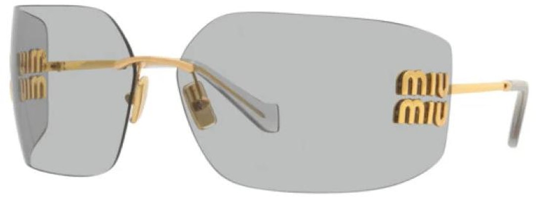 (Women) MIU MIU Gold Irregular Shaped Sunglasses with Logo Detail. SMU54YS5AK30B Order (Women) MIU MIU Gold Irregular Shaped Sunglasses with Logo Detail. SMU54YS5AK30B