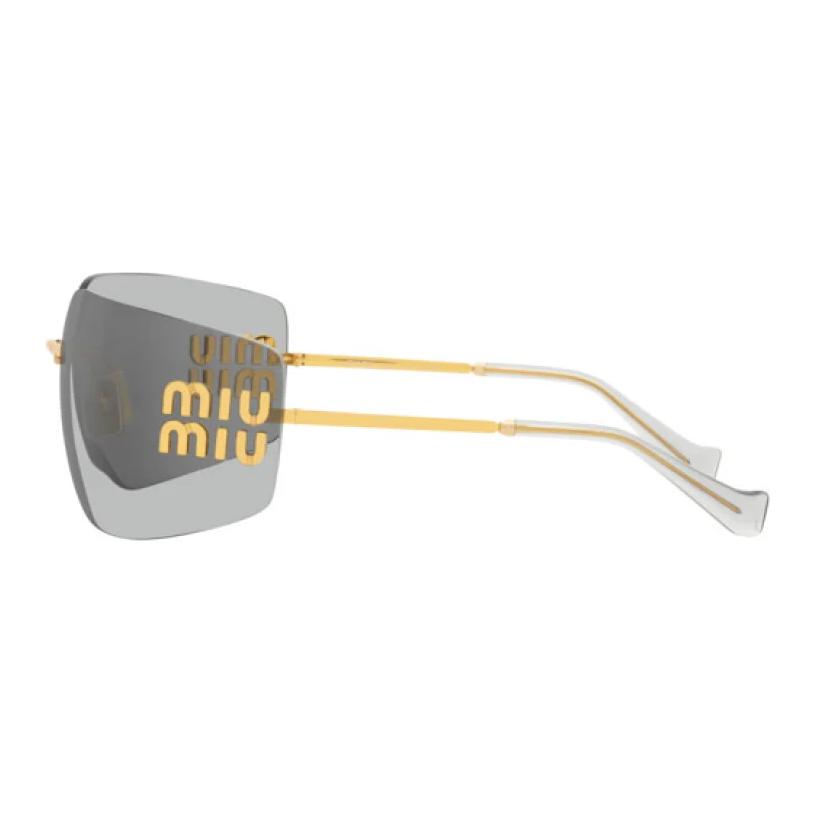 (Women) MIU MIU  Gold Irregular Sunglasses with Alloy Frame and Letter Logo. MU54YS5AK30B 圖 5