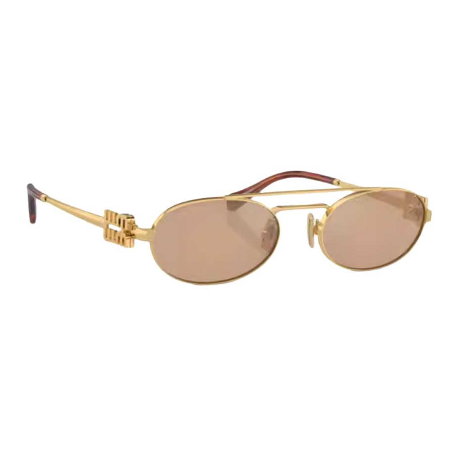 (Women) MIU MIU  Gold Metal Aviator Sunglasses with Logo Detail. 0MU54ZS-5AK40D53 圖 3