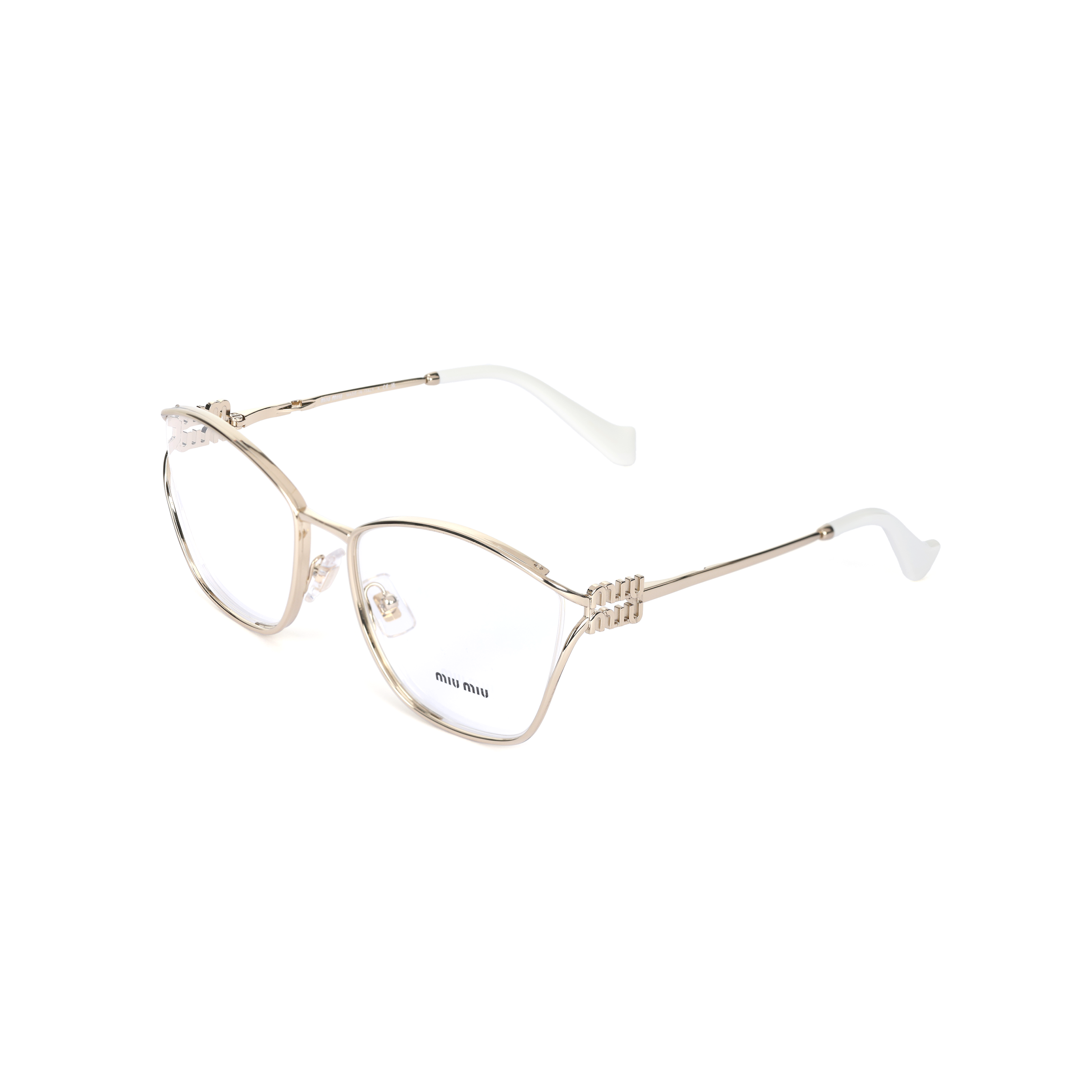 (Women) MIU MIU Gold Metal Butterfly Optical Glasses Frame MU53UVZVN1O1