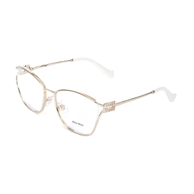 (Women) MIU MIU Gold Metal Butterfly Optical Glasses Frame (Prescription Ready) MU53UVZVN1O1