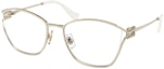 Order (Women) MIU MIU Gold Metal Butterfly Optical Glasses Frame MU53UVZVN1O1