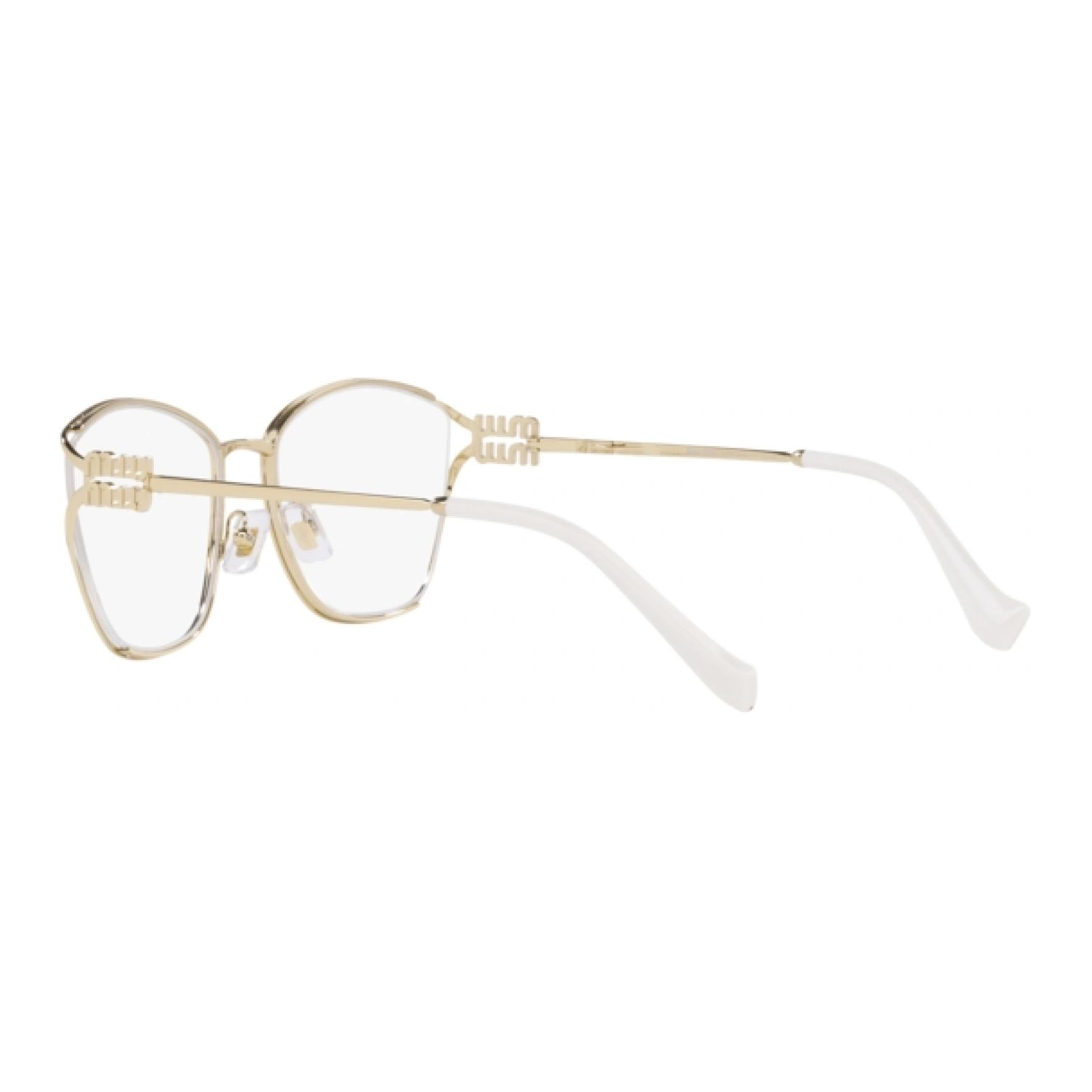 Sizing (Women) MIU MIU Gold Metal Butterfly Optical Glasses Frame MU53UVZVN1O1
