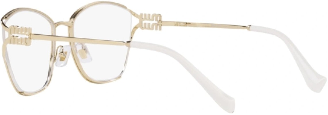 (Women) MIU MIU Gold Metal Butterfly Optical Glasses Frame MU53UVZVN1O1 Sizing (Women) MIU MIU Gold Metal Butterfly Optical Glasses Frame MU53UVZVN1O1