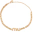 Buy (W) MIU MIU Collar Metálico Dorado con Diseño de Cadena de Letras. 5IC056_2F7U_F0056