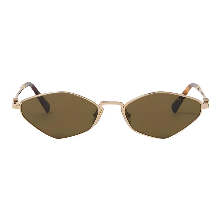 Lookbook (W) 미우미우 골드 메탈릭 언밸런스 선글라스. SMU56ZE5AKFE09ZC056