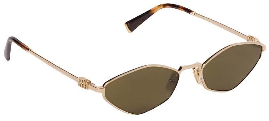 (W) 미우미우 골드 메탈릭 언밸런스 선글라스. SMU56ZE5AKFE09ZC056 Shop (W) 미우미우 골드 메탈릭 언밸런스 선글라스. SMU56ZE5AKFE09ZC056
