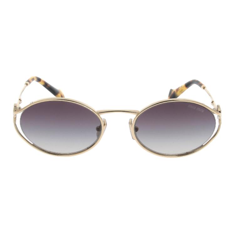 (Women) MIU MIU  Gold Oval Metal Logo Sunglasses. SMU52Y 圖 3
