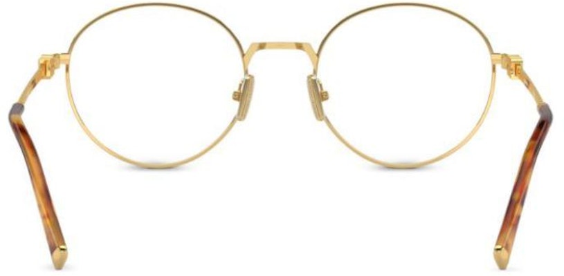 (W) 미우미우 골드 오벌 로고 장식 템플 안경. SMU52XV5AK1O1 Purchase (W) 미우미우 골드 오벌 로고 장식 템플 안경. SMU52XV5AK1O1