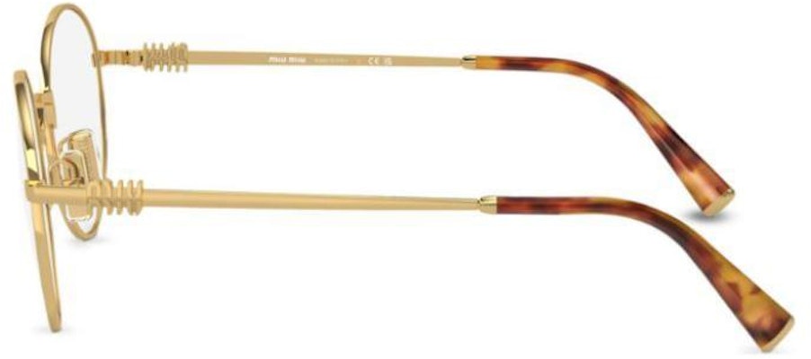 (W) 미우미우 골드 오벌 로고 장식 템플 안경. SMU52XV5AK1O1 Details for (W) 미우미우 골드 오벌 로고 장식 템플 안경. SMU52XV5AK1O1