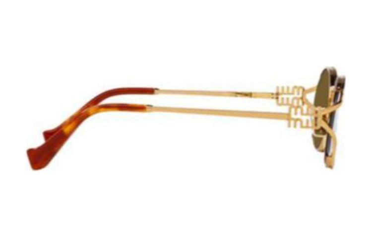 Purchase (W) MIU MIU ゴールドオーバルサングラス 合金フレーム＆カットアウトデザイン MU52YS7OE01T