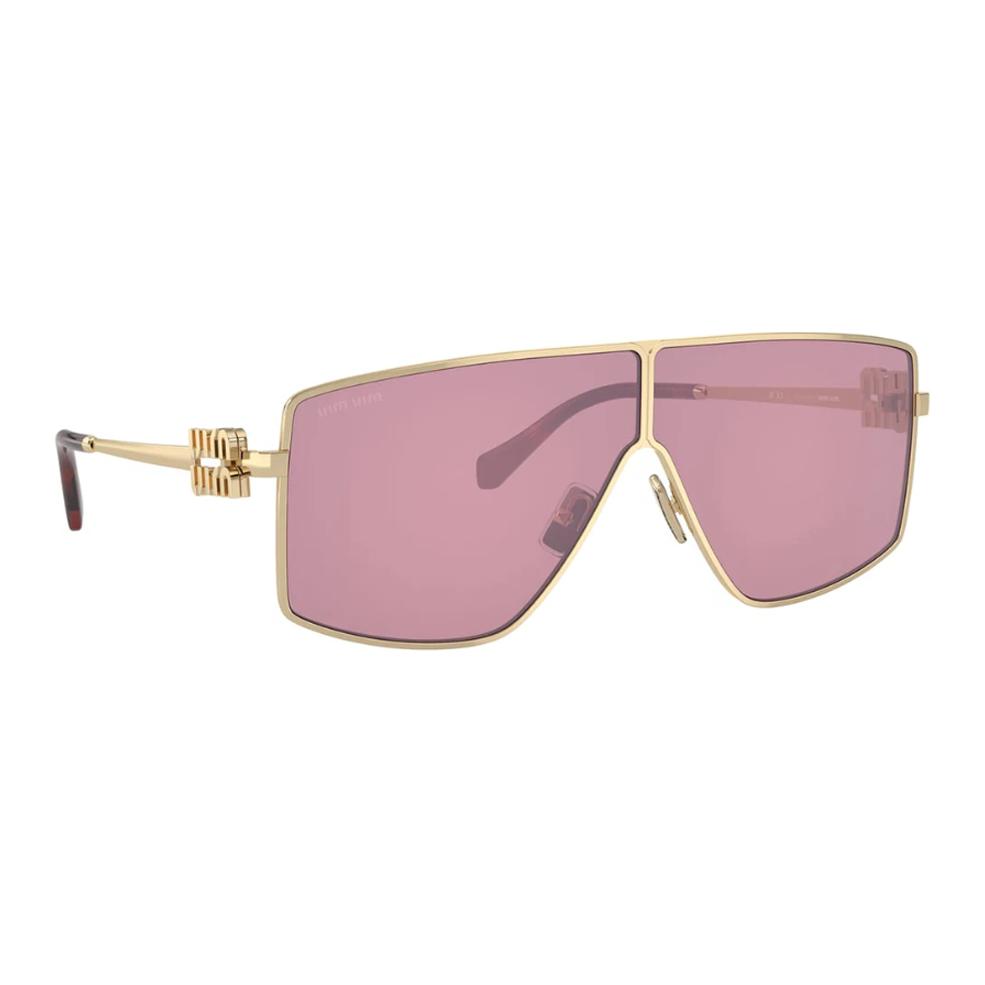 (Women) MIU MIU  Gold Sunglasses with Hollow Temple Design and Irregular Shape 0MU51ZSZVN50D 圖 4