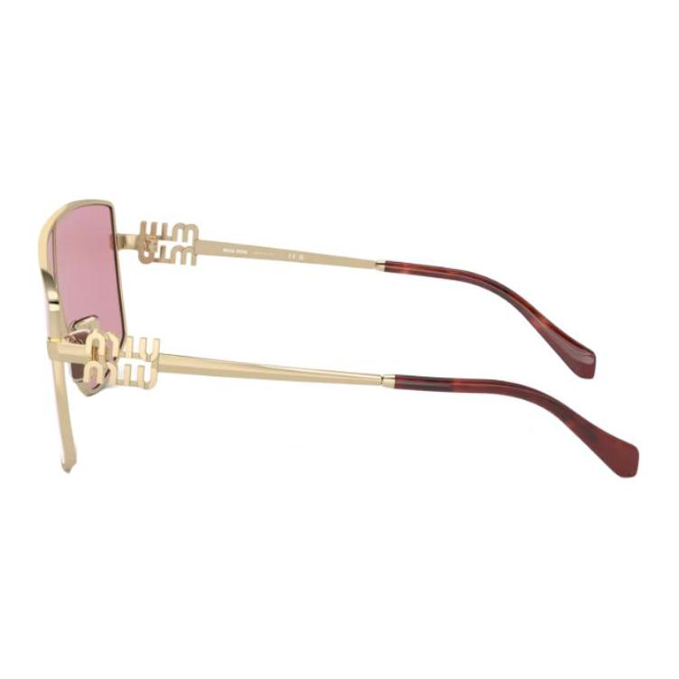 (Women) MIU MIU  Gold Sunglasses with Hollow Temple Design and Irregular Shape 0MU51ZSZVN50D 圖 7