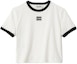Buy (W) MIU MIU 图案印花短款短袖圆领T恤 白色 MJN522-14EL-F0009-S-OOO
