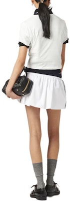 (W) MIU MIU 图案印花短款短袖圆领T恤 白色 MJN522-14EL-F0009-S-OOO Shop (W) MIU MIU 图案印花短款短袖圆领T恤 白色 MJN522-14EL-F0009-S-OOO