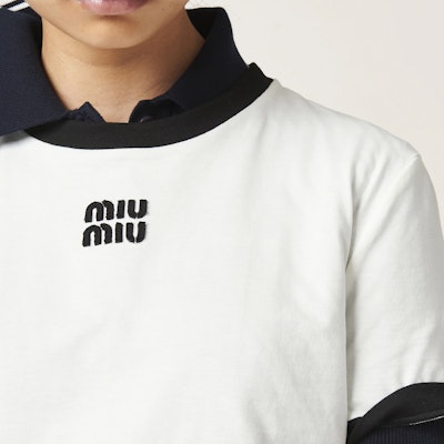 (W) MIU MIU 图案印花短款短袖圆领T恤 白色 MJN522-14EL-F0009-S-OOO Details for (W) MIU MIU 图案印花短款短袖圆领T恤 白色 MJN522-14EL-F0009-S-OOO