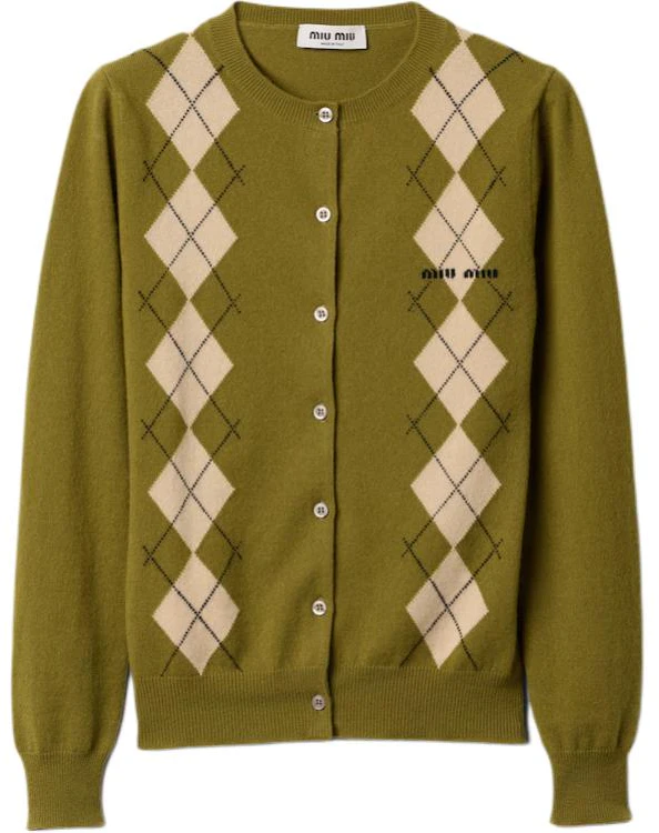 women-miu-miu-green-diamond-pattern-button-up-fitted-cashmere-cardigan-mmf-896-15-ne-f00-is-s-ooo