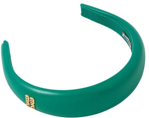 (W) 미우미우 그린 로고 헤어밴드 5IH025038F0K41 Lookbook (W) 미우미우 그린 로고 헤어밴드 5IH025038F0K41