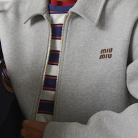 Details for (W) MIU MIU 灰色休閒短外套附Logo刺繡. ML1060-15EG-F0031-S-OOO
