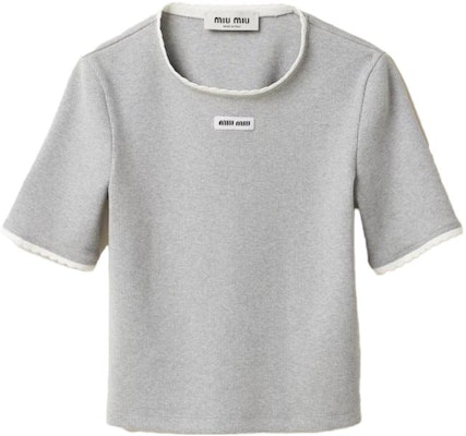 (W) MIU MIU 灰色Logo補丁圓領針織毛衣 MJN847-12HM-F0031-S-232 Buy (W) MIU MIU 灰色Logo補丁圓領針織毛衣 MJN847-12HM-F0031-S-232