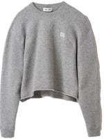 (Women) MIU MIU Grey Crewneck Sweater with Logo Embroidery. MML804-1XS9-F0031-S-232 (Women) MIU MIU Grey Crewneck Sweater with Logo Embroidery. MML804-1XS9-F0031-S-232