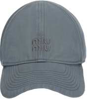 (Women) MIU MIU Grey Fabric Baseball Cap with Embroidered Logo. 5HC370_2CR2_F0031 (Women) MIU MIU Grey Fabric Baseball Cap with Embroidered Logo. 5HC370_2CR2_F0031