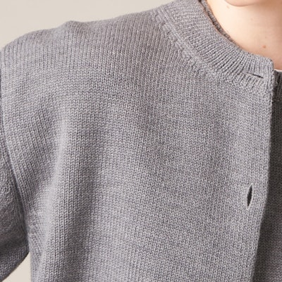 (W) MIU MIU Kardigan Rajut Kelabu dengan Logo Sulaman. MMF796-13JS-F0031-S-232 Details for (W) MIU MIU Kardigan Rajut Kelabu dengan Logo Sulaman. MMF796-13JS-F0031-S-232