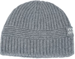 (Women) MIU MIU Grey Knitted Wool Beanie Winter Warm Hat. 5HC311-2F8S-F0031 (Women) MIU MIU Grey Knitted Wool Beanie Winter Warm Hat. 5HC311-2F8S-F0031
