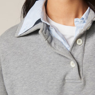 (W) MIU MIU 灰色标志印花短款长袖POLO衫 MJL996-14EJ-F0031-S-OOO Details for (W) MIU MIU 灰色标志印花短款长袖POLO衫 MJL996-14EJ-F0031-S-OOO