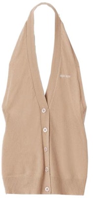 (W) MIU MIU 驼色刺绣Logo吊带背心 MMV124-13S1-F0627-S-232 Order (W) MIU MIU 驼色刺绣Logo吊带背心 MMV124-13S1-F0627-S-232