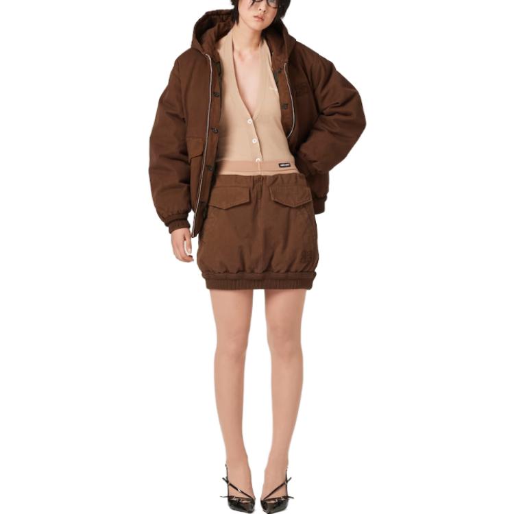 Lookbook (W) MIU MIU 驼色刺绣Logo吊带背心 MMV124-13S1-F0627-S-232