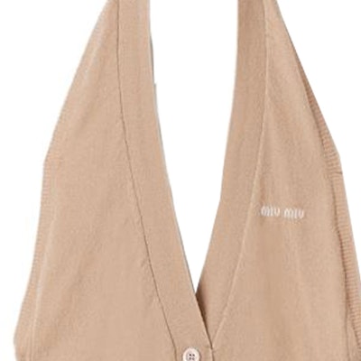 (W) MIU MIU 驼色刺绣Logo吊带背心 MMV124-13S1-F0627-S-232 Details for (W) MIU MIU 驼色刺绣Logo吊带背心 MMV124-13S1-F0627-S-232