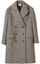 Order (Women) MIU MIU Herringbone Embroidery Logo Double-Breasted Coat Cocoa Brown MS1982-13R7-F0324-S-232