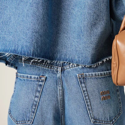 (W) MIU MIU Jeans Denim Biru High-Waisted Straight-Leg Zipper Washed GWP394-13LE-F0013 Purchase (W) MIU MIU Jeans Denim Biru High-Waisted Straight-Leg Zipper Washed GWP394-13LE-F0013