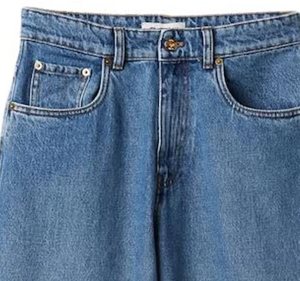 (W) MIU MIU Jeans Denim Biru High-Waisted Straight-Leg Zipper Washed GWP394-13LE-F0013 Details for (W) MIU MIU Jeans Denim Biru High-Waisted Straight-Leg Zipper Washed GWP394-13LE-F0013