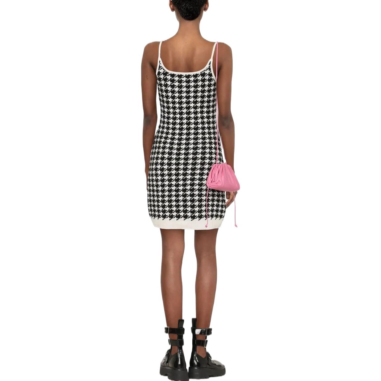 (Women) MIU MIU  Houndstooth Sleeveless Straight Dress Black FW22. MMA749-11UX-F0964 圖 4
