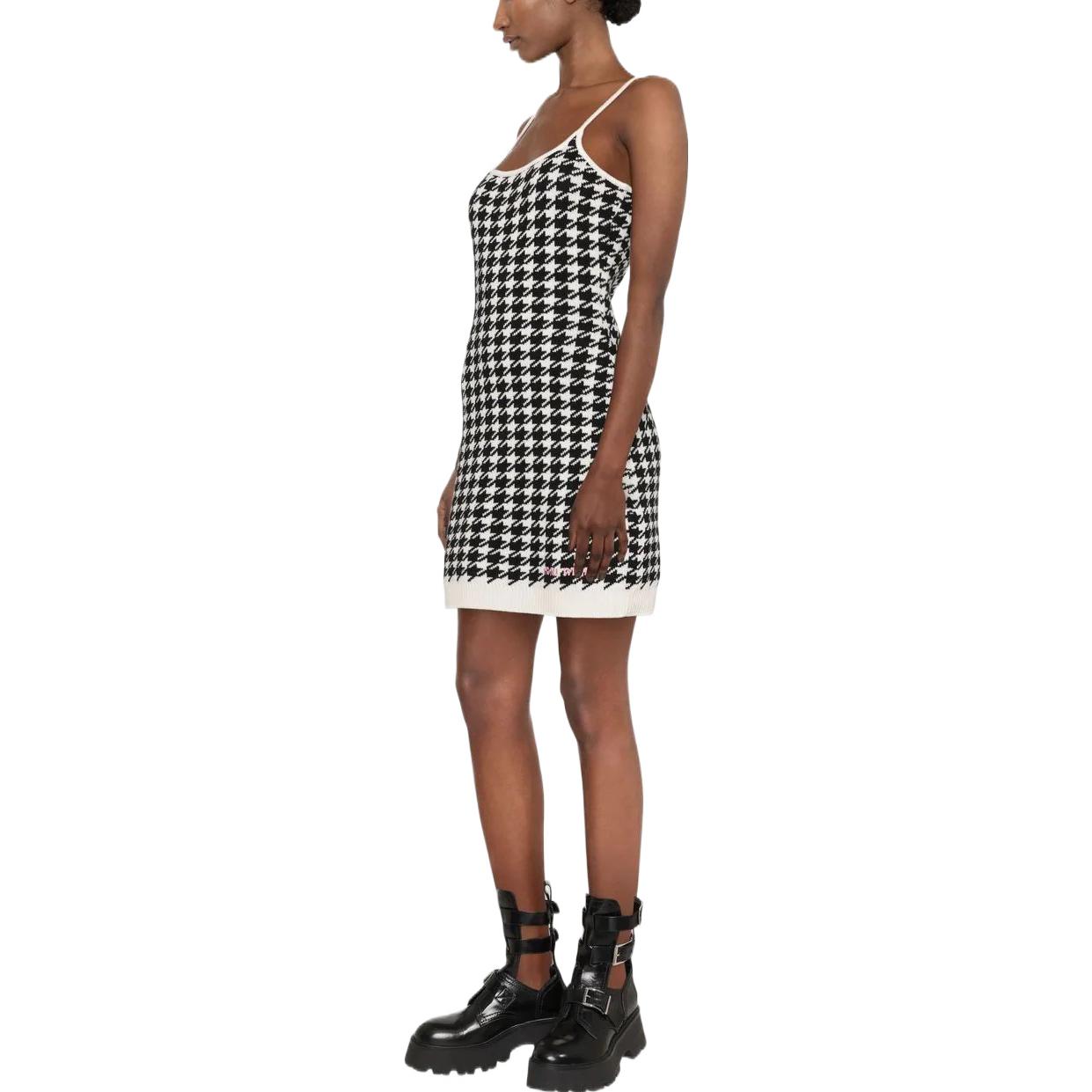 (Women) MIU MIU  Houndstooth Sleeveless Straight Dress Black FW22. MMA749-11UX-F0964 圖 5