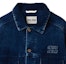Sizing (W) MIU MIU Jaket Denim Lengan Panjang Cetakan Logo Indigo. ML1009-135Z-F0589-S-OOO