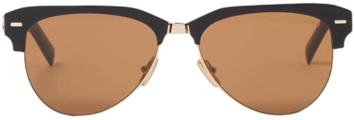 (W) MIU MIU Cermin Mata Logo Logam Acetate Tidak Sekata Warna Hitam. SMU09ZE1ABF02Z1C057 Lookbook (W) MIU MIU Cermin Mata Logo Logam Acetate Tidak Sekata Warna Hitam. SMU09ZE1ABF02Z1C057