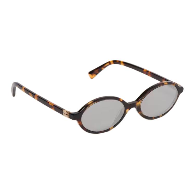 (Women) MIU MIU  Irregular Acetate Sunglasses Tortoiseshell with Logo Temples. SMU04Z_EVAU_FE07F_C_A050 圖 3