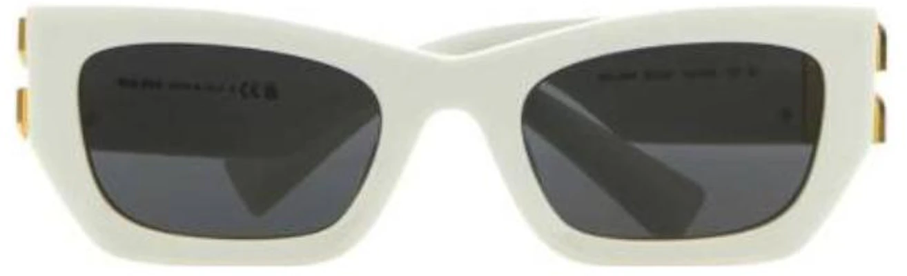 (Women) MIU MIU Irregular Acetate Sunglasses with Side Logo Text - White 0MU09WS1425S053 Lookbook (Women) MIU MIU Irregular Acetate Sunglasses with Side Logo Text - White 0MU09WS1425S053