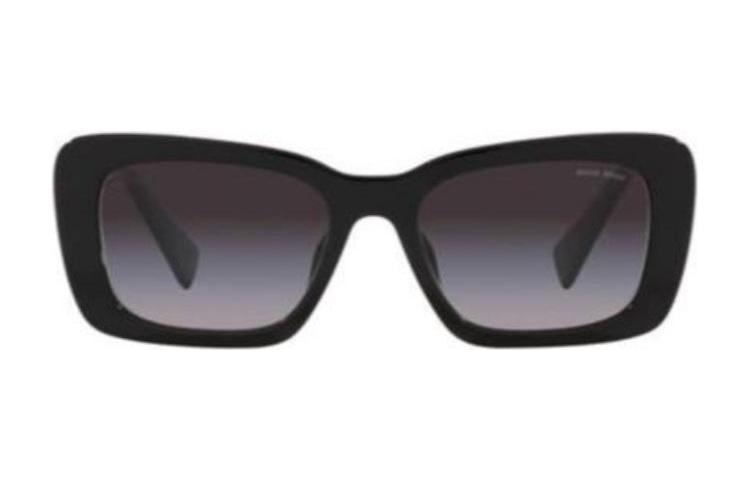 (Women) MIU MIU  Irregular Black Acetate Sunglasses with Side Logo. MU07YS1AB5D1 圖 2