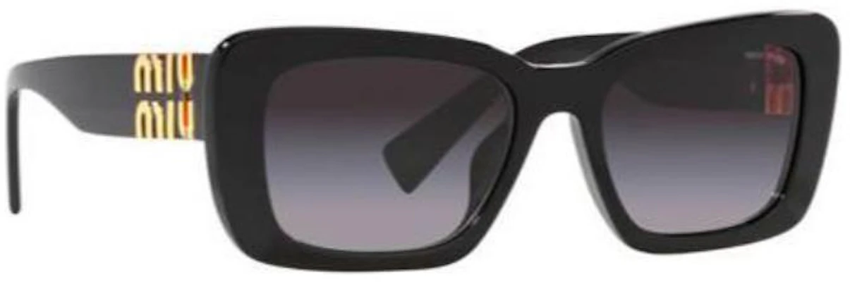 (W) MIU MIU Gafas de Sol Negras Irregulares de Acetato con Logo Lateral. MU07YS1AB5D1 Lookbook (W) MIU MIU Gafas de Sol Negras Irregulares de Acetato con Logo Lateral. MU07YS1AB5D1