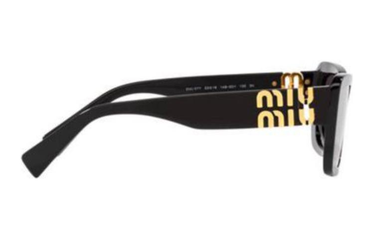(Women) MIU MIU  Irregular Black Acetate Sunglasses with Side Logo. MU07YS1AB5D1 圖 4