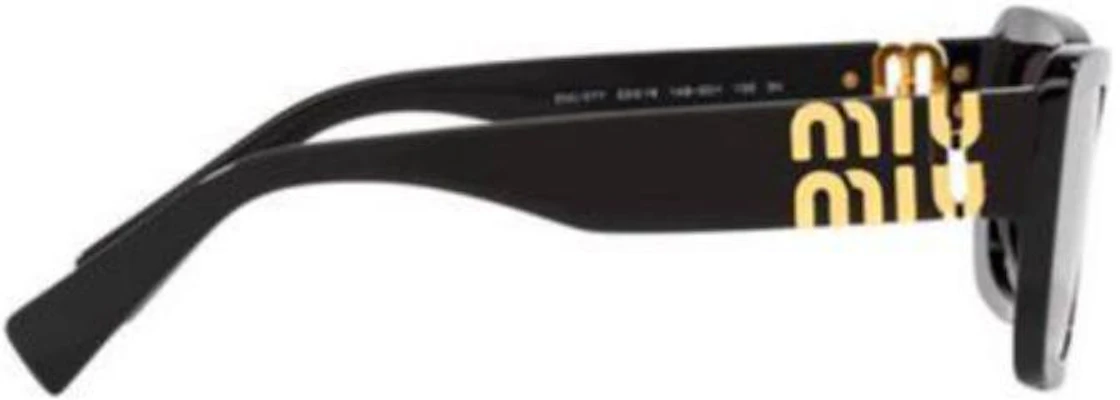 (W) MIU MIU Gafas de Sol Negras Irregulares de Acetato con Logo Lateral. MU07YS1AB5D1 Shop (W) MIU MIU Gafas de Sol Negras Irregulares de Acetato con Logo Lateral. MU07YS1AB5D1