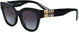 Buy (W) MIU MIU イレギュラー 黒 サングラス UVカット保護対応. SMU01Y_E1AB_F05D1_C_A051
