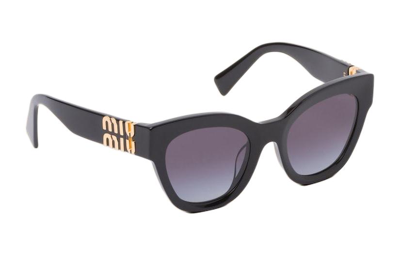 Lookbook (W) MIU MIU イレギュラー 黒 サングラス UVカット保護対応. SMU01Y_E1AB_F05D1_C_A051