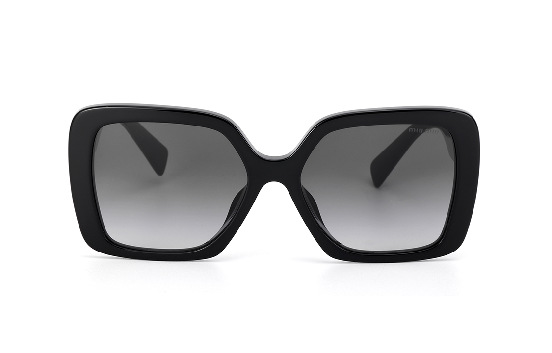 (Women) MIU MIU  Irregular Black Sunglasses with Lettered Temples. 0MU10YS1AB5D1 圖 3