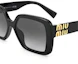 Purchase (W) Kacamata Hitam MIU MIU Irregular dengan Tangkai Berhuruf. 0MU10YS1AB5D1