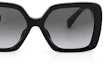 Details for (W) Kacamata Hitam MIU MIU Irregular dengan Tangkai Berhuruf. 0MU10YS1AB5D1